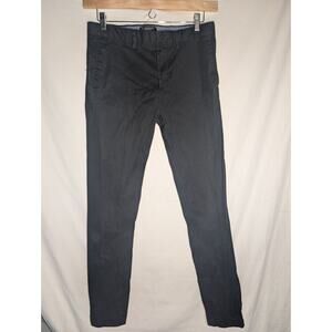Banana Republic Mens Fulton Chino Skinny Fit Pants Sz 31W X 34L‎ Black Stretch